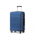 Kono ABS 28 Inch Sculpted Horizontal Design Suitcase - Navy Blue