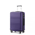 Kono ABS 20 Inch Sculpted Horizontal Design Cabin Luggage - Purple