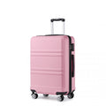 Kono ABS 20 Inch Sculpted Horizontal Design Cabin Luggage - Pink