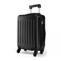 Kono 24 Inch ABS Hard Shell Luggage 4 Wheel Spinner Suitcase - Black