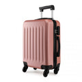Kono 24 Inch ABS Hard Shell Luggage 4 Wheel Spinner Suitcase - Nude