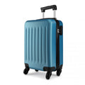 Kono 19 Inch ABS Hard Shell Carry On Luggage 4 Wheel Spinner Suitcase - Navy