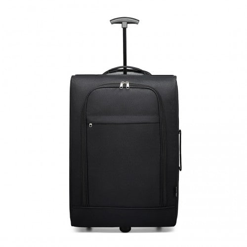 Kono CABIN SIZE SOFT SHELL HAND LUGGAGE - BLACK