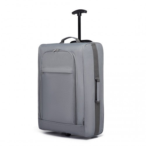 Kono CABIN SIZE SOFT SHELL HAND LUGGAGE - GREY