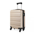 Kono 19 Inch Horizontal Design ABS Hard Shell Suitcase With TSA Lock - Gold