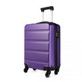 Kono 19 Inch Horizontal Design ABS Hard Shell Suitcase With TSA Lock - Purple