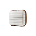 Kono 14 Inch Multi Texture Hard Shell PP Vanity Case - Classic Collection - Cream