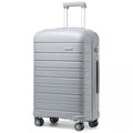 Kono 28 Inch Multi Texture Hard Shell PP Suitcase - Classic Collection - Grey