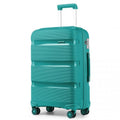 Kono 28 Inch Bright Hard Shell PP Suitcase - Classic Collection - Blue/Green