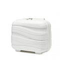Kono 14 Inch Lightweight Polypropylene Hard Shell Vanity Case - Cream White