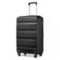 Kono 24 Inch Check in Luggage - Streamlined ABS Hardshell Suitcase with Secure TSA Lock - Black
