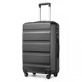 Kono 24 Inch Check in Luggage - Streamlined ABS Hardshell Suitcase with Secure TSA Lock - Grey