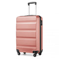 Kono 19 Inch Cabin Size Carry On Suitcase - Streamlined Lightweight ABS Hardshell with Secure TSA Lock - Nude