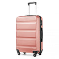Kono 24 Inch Check in Luggage - Streamlined ABS Hardshell Suitcase with Secure TSA Lock - Nude