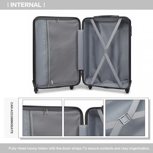 Kono 19 Inch Cabin Size Carry On Suitcase - Streamlined Lightweight ABS Hardshell with Secure TSA Lock - Navy