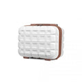 Kono 13 Inch Lightweight Hard Shell ABS Vanity Case - White
