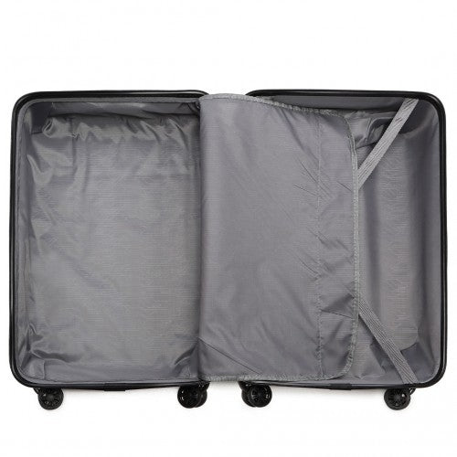 Kono 13/20 Inch Lightweight Hard Shell ABS Cabin Suitcase With TSA Lock And Vanity Case - Black