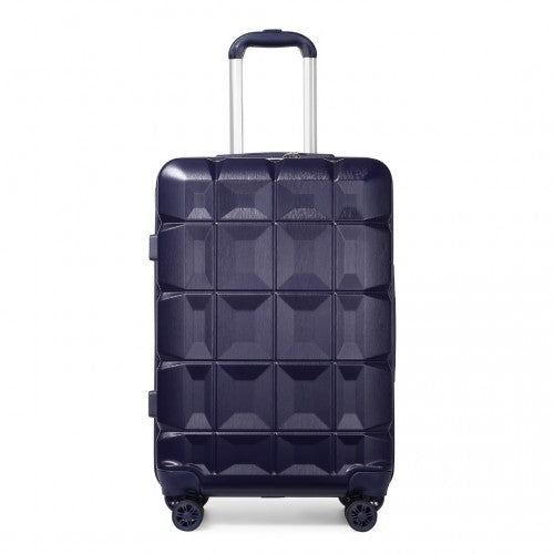 Kono 24 Inch Lightweight Hard Shell ABS Suitcase With TSA Lock - Navy
