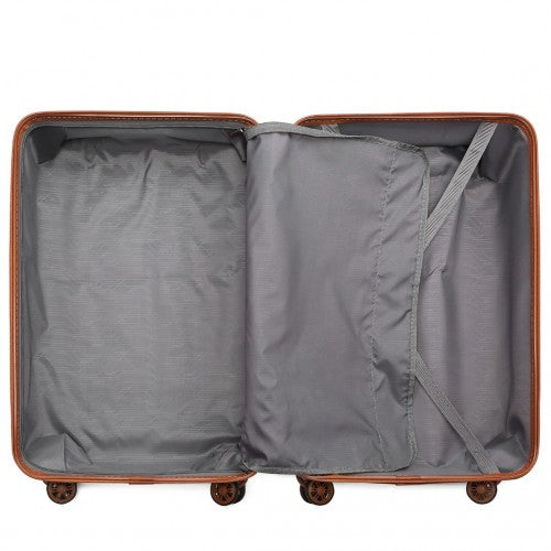 Kono 13/20 Inch Lightweight Hard Shell ABS Cabin Suitcase With TSA Lock And Vanity Case - White