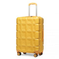 Kono 24 Inch Lightweight Hard Shell ABS Suitcase With TSA Lock - Yellow