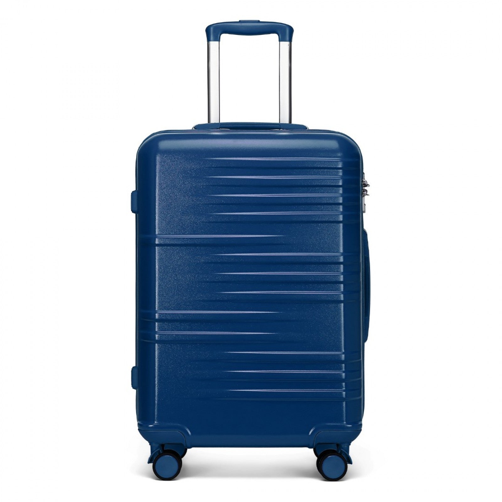 British Traveller 24 Inch Durable Polycarbonate and ABS Hard Shell Suitcase With TSA Lock - Navy