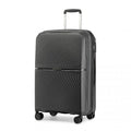British Traveller 24 Inch Spinner Hard Shell PP Suitcase With TSA Lock - Black