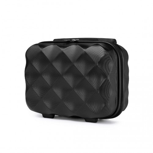 British Traveller 13 Inch Ultralight ABS And Polycarbonate Vanity Case - Black