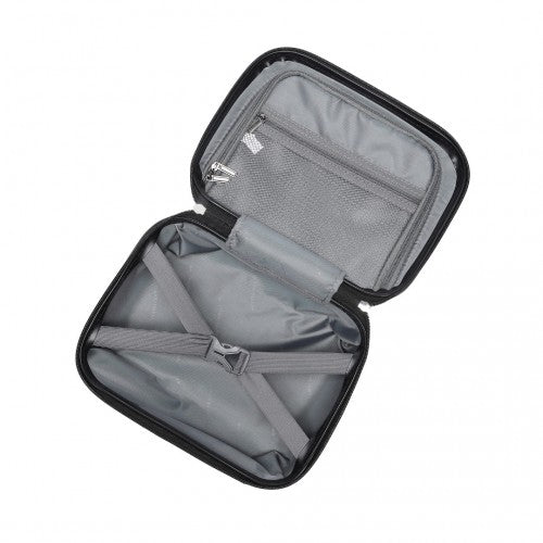 British Traveller 13 Inch Ultralight ABS And Polycarbonate Vanity Case - Black