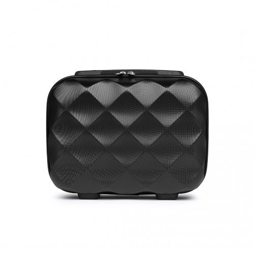 British Traveller 13 Inch Ultralight ABS And Polycarbonate Vanity Case - Black