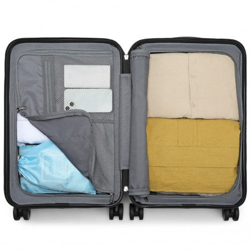 Supercase Stylish 20 Inch Carry - On Polypropylene Hardshell Suitcase with Maze Pattern - Silver