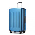 Kono Durable 28 Inch Expandable ABS Vertical Textured Hard Shell Suitcase with Secure 3 - Digit Lock - Navy