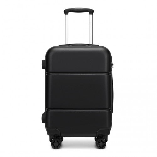 Kono 20 Inch Premium ABS Cabin Carry - On Suitcase with Secure Combination Lock for Effortless Travel - Black