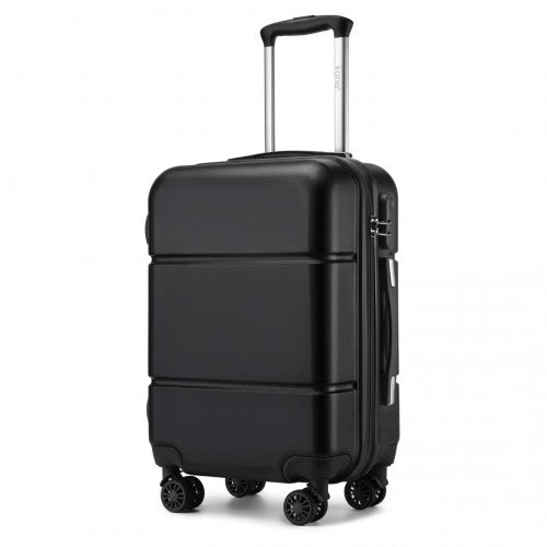Kono 20 Inch Premium ABS Cabin Carry - On Suitcase with Secure Combination Lock for Effortless Travel - Black