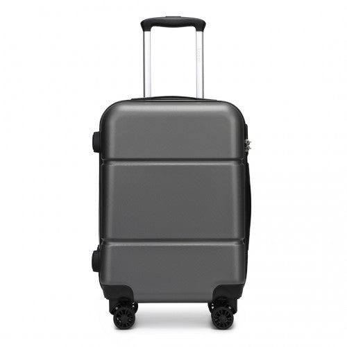 Kono 20 Inch Premium ABS Cabin Carry - On Suitcase with Secure Combination Lock for Effortless Travel - Grey and black