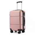 Kono 20 Inch Premium ABS Cabin Carry - On Suitcase with Secure Combination Lock for Effortless Travel - Nude and Black