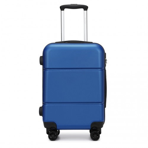 Kono 20 Inch Premium ABS Cabin Carry - On Suitcase with Secure Combination Lock for Effortless Travel - Navy and Black