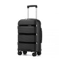Kono 19 - Inch PP Hardshell Carry - On Suitcase - Lightweight Cabin Luggage with TSA Lock, 360° Silent Spinner Wheels - Black