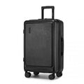 Kono Durable 24 Inch ABS+PC Hardshell Suitcase with TSA Lock Lightweight Travel Luggage with 360° Spinner Wheels - Black