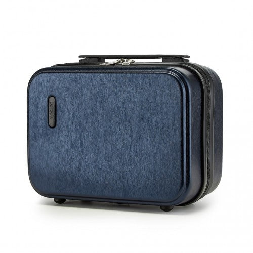 Kono 12 inch Hard Shell Cosmetic Case - Durable Travel Makeup Organizer with YKK Zipper - Navy