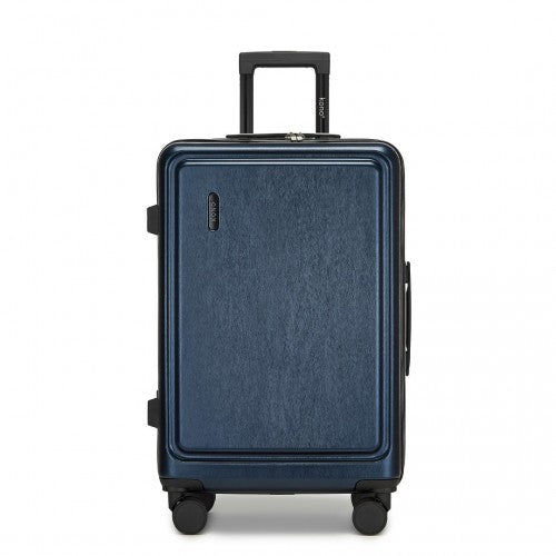 Kono Durable 24 Inch ABS+PC Hardshell Suitcase with TSA Lock Lightweight Travel Luggage with 360° Spinner Wheels - Navy