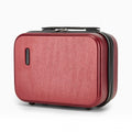 Kono 12 inch Hard Shell Cosmetic Case - Durable Travel Makeup Organizer with YKK Zipper - Burgundy