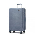 Kono 28 Inch Minimalist Hard Shell ABS+PC Check - In Suitcase with TSA Lock 360° Spinner Wheels - Denim Blue
