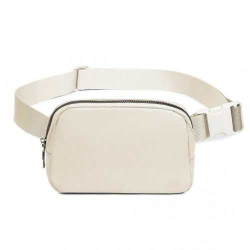 Miss Lulu Lightweight Stylish Water - Resistant Casual Bum Bag - Beige