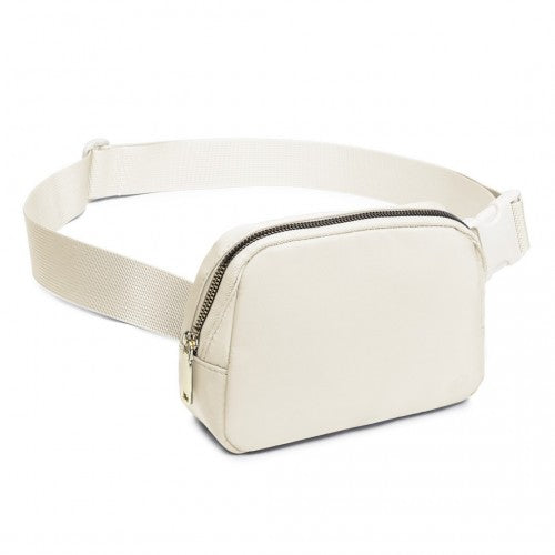 Miss Lulu Lightweight Stylish Water - Resistant Casual Bum Bag - Beige