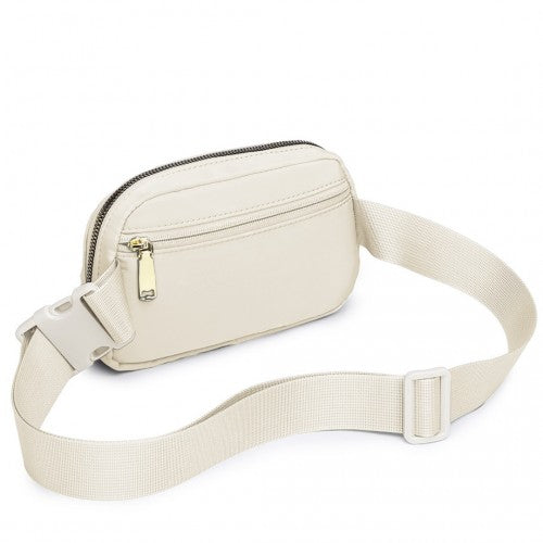Miss Lulu Lightweight Stylish Water - Resistant Casual Bum Bag - Beige