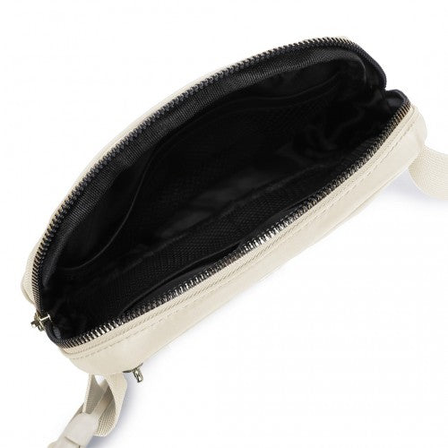 Miss Lulu Lightweight Stylish Water - Resistant Casual Bum Bag - Beige