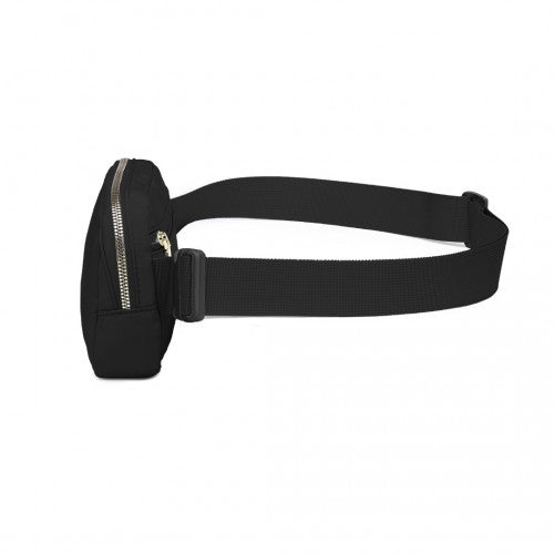 Miss Lulu Lightweight Stylish Water - Resistant Casual Bum Bag - Black
