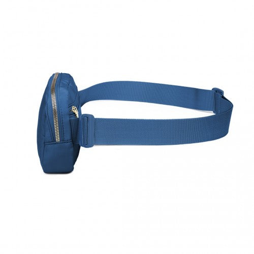 Miss Lulu Lightweight Stylish Water - Resistant Casual Bum Bag - Navy