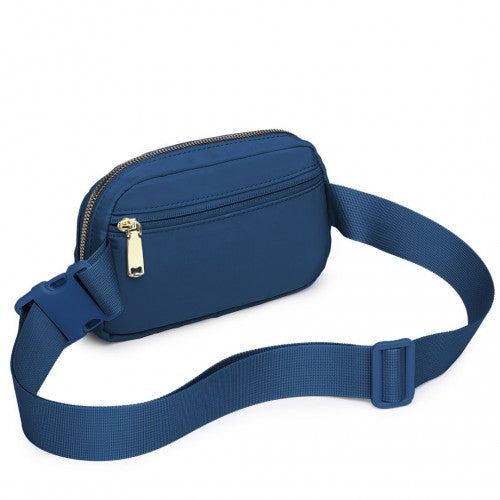 Miss Lulu Lightweight Stylish Water - Resistant Casual Bum Bag - Navy