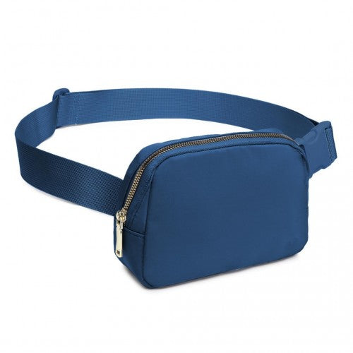 Miss Lulu Lightweight Stylish Water - Resistant Casual Bum Bag - Navy